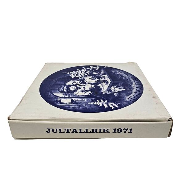 1971 BAREUTHER Christmas Plate Blue White Bavaria Germany Vtg - Picture 8 of 12